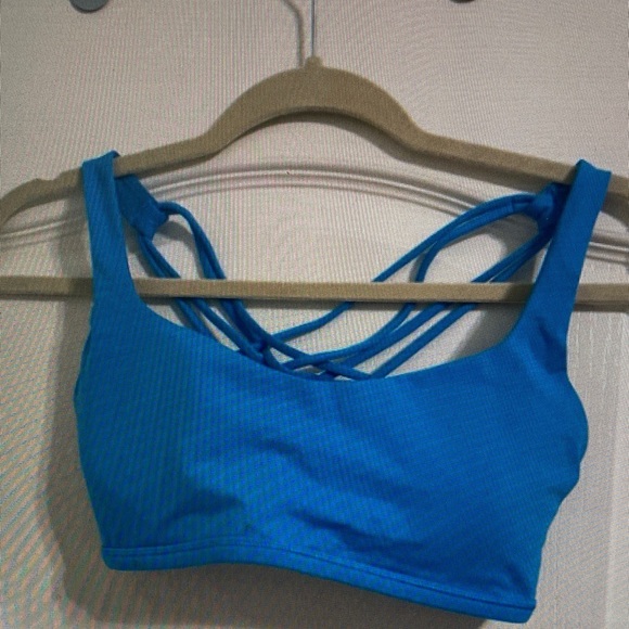 lululemon athletica Other - lululemon athletica Vibrant Blue Crossback Sports Bra
